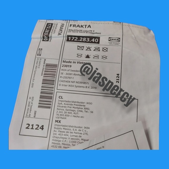 IKEA FRAKTA Five (5) Large Blue Reusable Shopping Bags Laundry Tote Eco Friendly - Picture 11 of 12